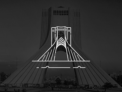 Azadi tower azadi azadi tower design flat freedom icon illustrate illustration illustrator iran iranian logo minimal persian tehran vector