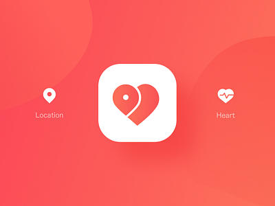 health tracker app branding design flat illustration logo ui vector