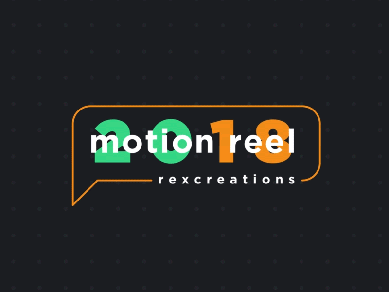 Motion Reel 2018 Intro - RexCreations 2d animation ident introduction motion design motion graphics motion reel