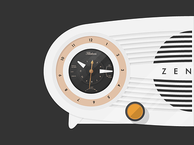 Zenith illustration minimal radio vintage