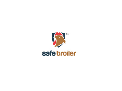 Safe Broiler Logo branding chicken logo logo modern poultry logo safe food