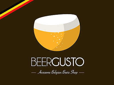 Beergusto logo project #2 beer belgium logo shop