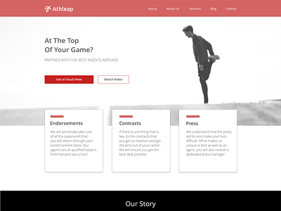 Sports Marketing Landing Page clean design landing marketing minimalistic page ui ux visual web