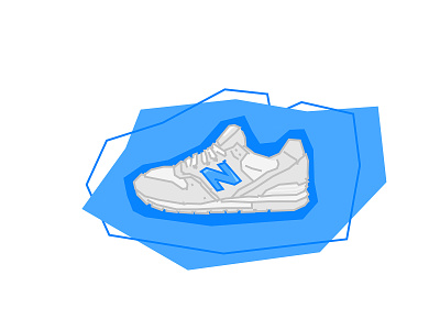 New Balance 996 blue illustration illustrator new balance shoe vector
