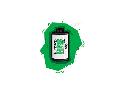 Ilford HP5 35mm abstract analogue color film green illustration illustrator negative photography vector