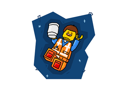 The Lego Movie - Emmet emmet graphic design illustration illustrator lego movie orange vector
