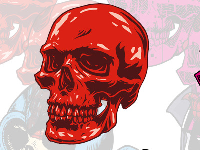 Skullred illustration pack skull