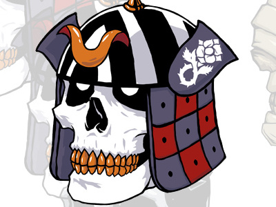 Warrior Samurai Skull illustration pack skull