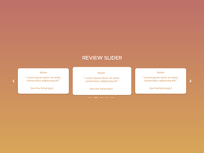 Daily UI - #18 - Review slider