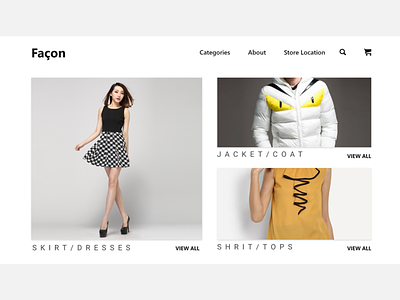 Facon (Shopping Site UI/UX) app branding design minimal ui ux web website