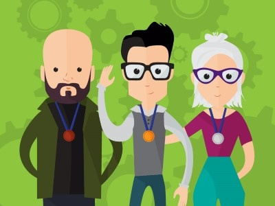 Hipster characters! character flat hipster vector