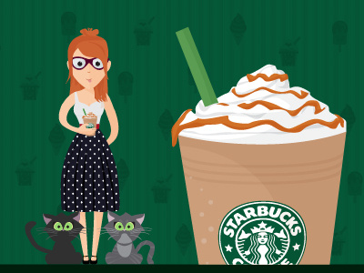 Starbucks Hipster character flat hipster starbucks