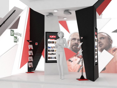 AXN Stand 3d axn model render stand