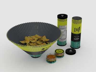 Fries packaging concept 3d concept fries model packaging render