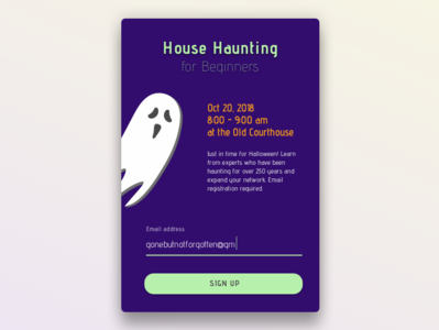 Daily001 - Signup daily ui daily ui 001 design ghost sign up ui