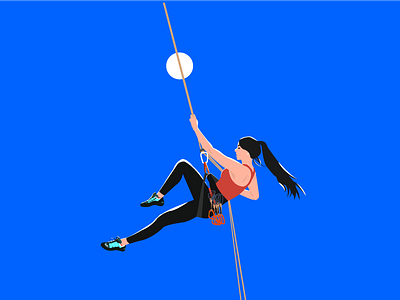 Mountclimbillustration Dribbble adobeillustrator ai illustration mountainclimbing mountainsports sports woman