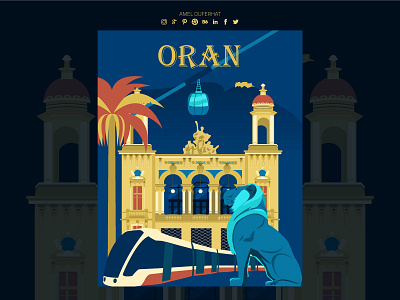 Poster Welcome To Oran beautifultown poster poster illustration welcome to algeria