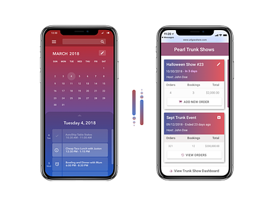Simple Calendar Concepts calendar design ecommerce gradient iphone x mobile app not more calendars sketch app ux design