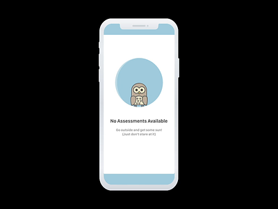 Blank State Owl .json animation blank state college ed tech funny mobile owl zero state