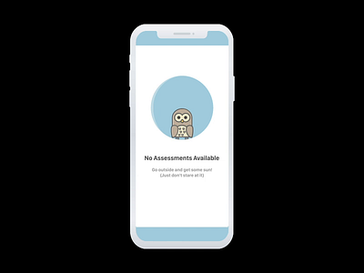 Blank State Owl .json animation blank state college ed tech funny mobile owl zero state