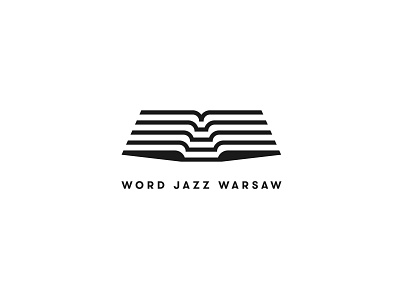 Word Jazz Warsaw Logo book branding flat illustrator jazz logo minimal music staff warsaw