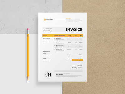 Invoice Template bill business invoice cool creative invoice minimal multipurpose simple