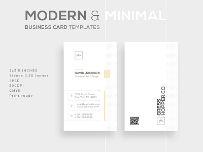 Modern And Minimal Business Card business card elegant minimal modern personal professional visiting card white