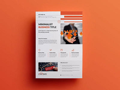 Minimalist Corporate Flyer business clean corporate creative elegant flyer layout minimalist professional template