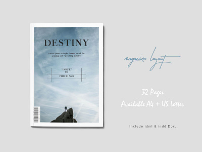 Minimal Magazine Layout Design clean editable elegant layout magazine minimal modern multipurpose professional travel