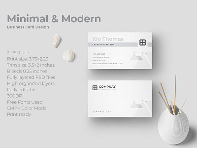 Minimal And Modern Business Card Design