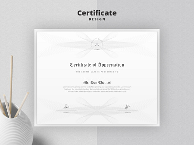 Certificate Design agency business clean corporate creative design elegant illustration layout minimal minimalist modern multiple multipurpose professional simple template templates