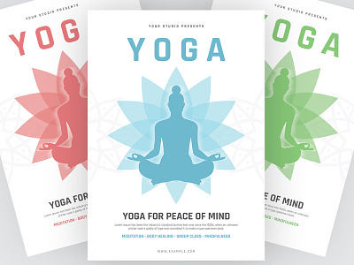 Yoga Flyer Design agency clean creative elegant flyer layout mind referees minimal peace peace of mind relax services simple soul and mind studio template yoga yoga class yoga invitation yoga studio