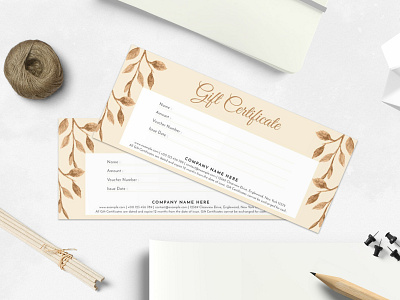 Gifts Certificate Template