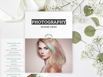 Photographer packaging and pricing list template