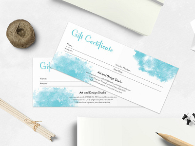 gift certificate design inspiration