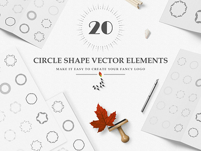 Wreaths | Circle Floral For Fancy LOGO | Vector Leaves