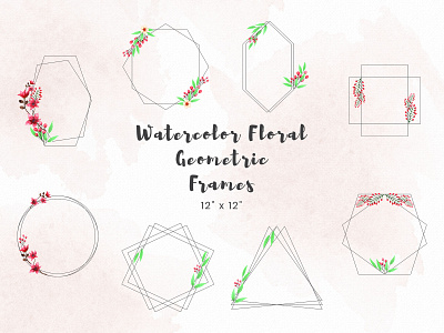 Watercolor floral geometric frames album frames art artwork bouquet bouquet wreath decoration floral leaves floral png floral wreath frames svg handmade watercolor floral illustration ornaments scrapbook stickers svg watercolor floral watercolor png watercolor stickers wedding invitation