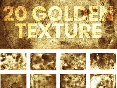 20 Golden Ink Texture Background
