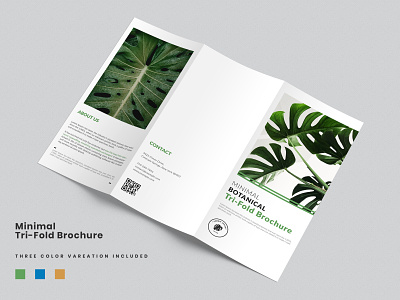 Minimal Tri-Fold Brochure Template botanical brochure brochure layout brochure template clean brochure creative elegant brochure layout minimal branding minimal brochure minimalist modern modern brochure multipurpose multipurpose template professional simple brochure trifold brochure