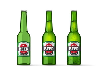 Beer Bottles Vector beer bottle bottles cold empty full green