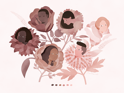 All skin colors are beautiful illustration