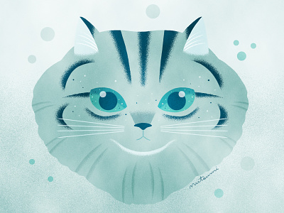 Cat eyes are the universe. cat illustration