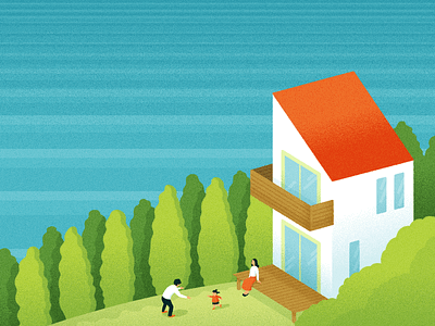 Housebuilder"Tect no ie"brand guide house illustration landscape
