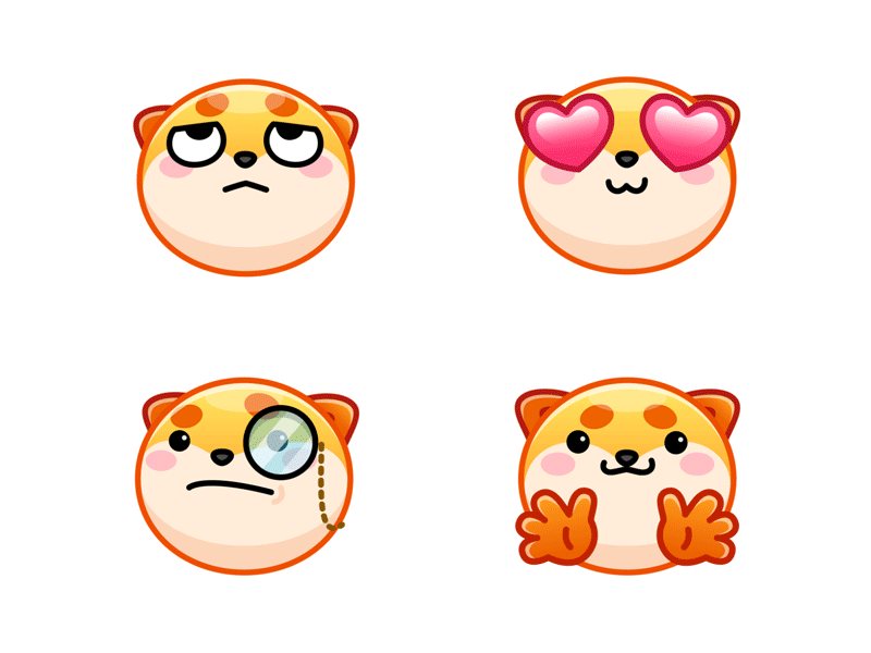 Donut TelegramEmoji 2d animation after affects animation character animation dog donut emoji emojipack emotion emotions hearts json love shibainu sticker stickerpack stickers telegram telegram emoji tgs