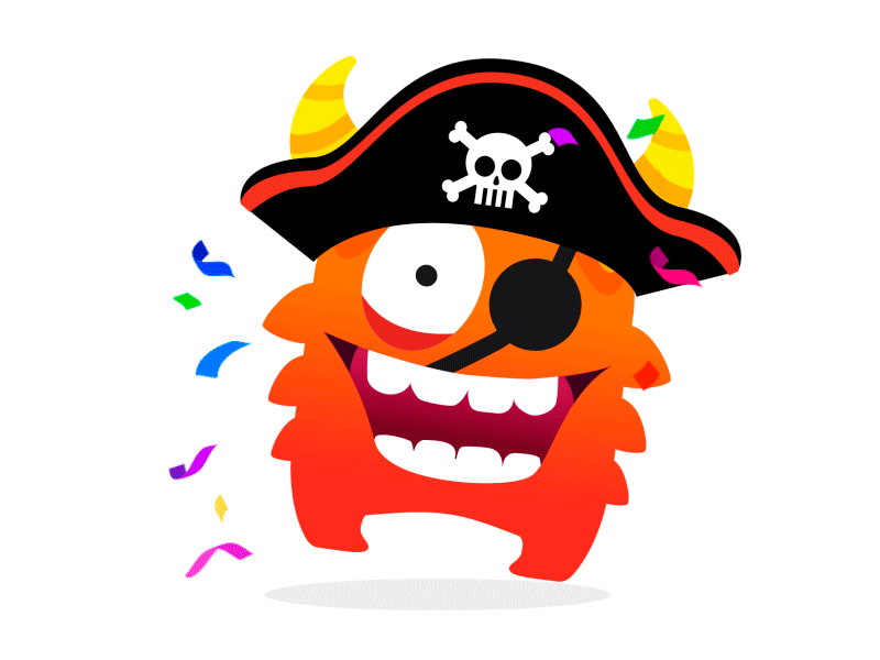 Party 2d animation after affects animation character character animation enjoy happy holiday party pirate shape animation vector