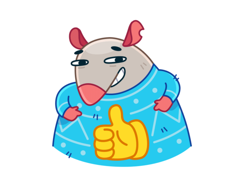 Hygge Rat animation character character animation christmas emotions fun happy happy new year like motion design new year rat shape animation smile stickers telegram winter