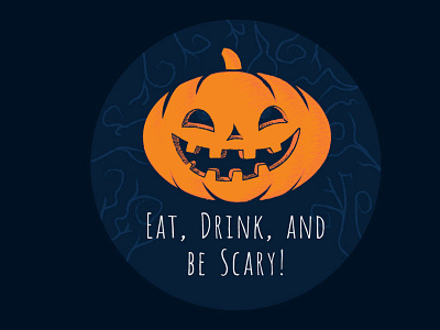Eat, drink. and be scary! helloween illustration vector