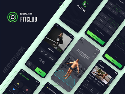 Fit Club - The Fitness App creative design fitness app mobile uiux visual design