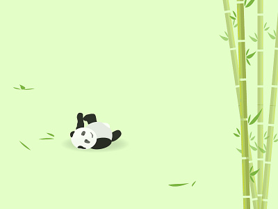 Panda bamboo green illustration leaves panda poo
