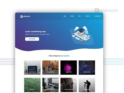 Bookmark - Landing Page Concepts color color theory creative design landing page new studio ui user experience ux web website